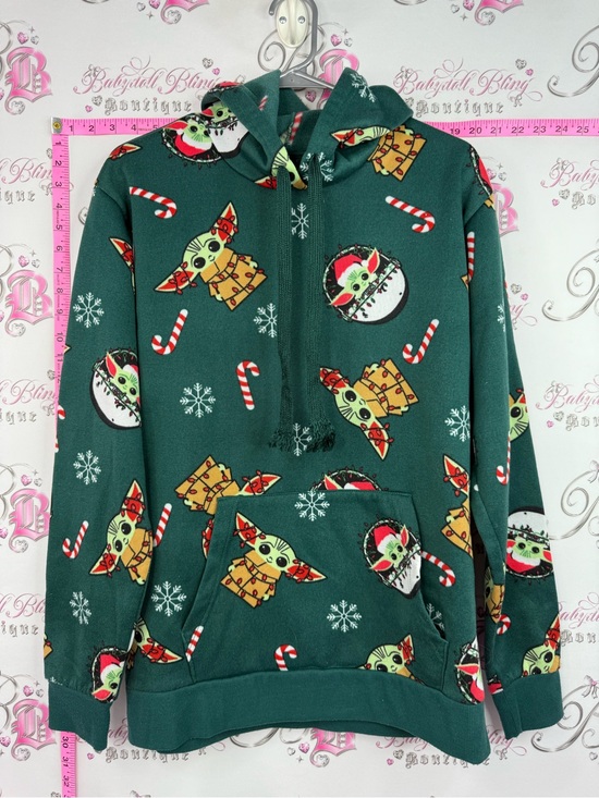 Star Wars Tops - Star Wars sweater hoodie grogu Green Baby Yoda Holiday Pullover Hoodie